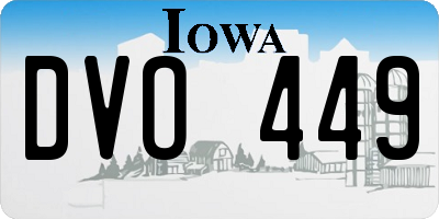 IA license plate DVO449
