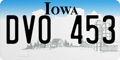 IA license plate DVO453