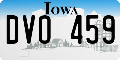 IA license plate DVO459