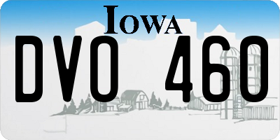 IA license plate DVO460
