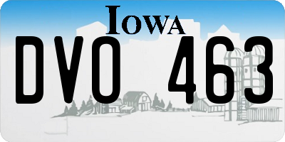 IA license plate DVO463