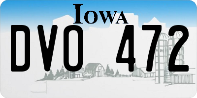 IA license plate DVO472