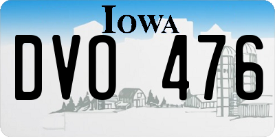 IA license plate DVO476