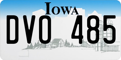 IA license plate DVO485