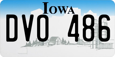 IA license plate DVO486