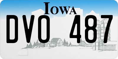 IA license plate DVO487
