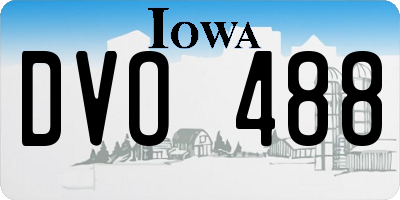 IA license plate DVO488