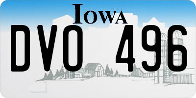 IA license plate DVO496