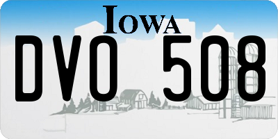 IA license plate DVO508