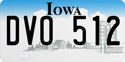 IA license plate DVO512