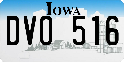 IA license plate DVO516