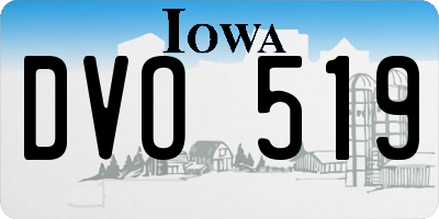 IA license plate DVO519