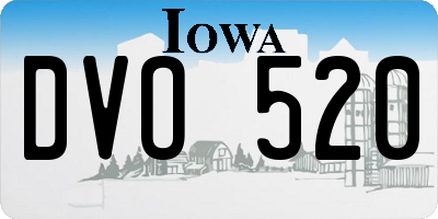IA license plate DVO520