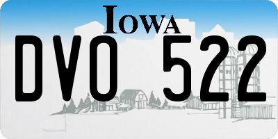 IA license plate DVO522