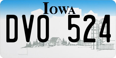 IA license plate DVO524