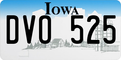 IA license plate DVO525