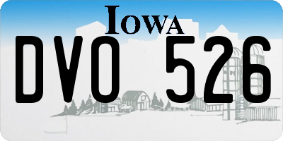IA license plate DVO526