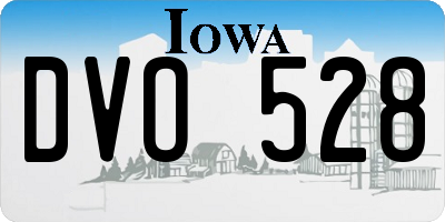 IA license plate DVO528