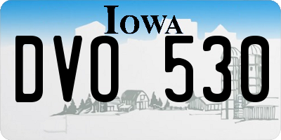 IA license plate DVO530