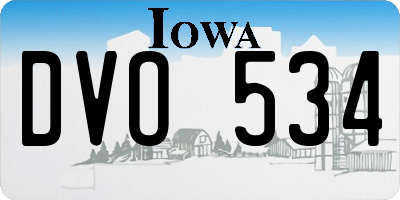 IA license plate DVO534