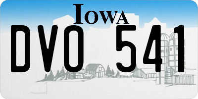 IA license plate DVO541