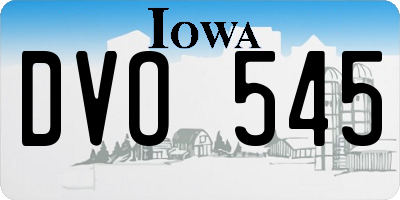 IA license plate DVO545