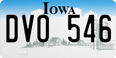 IA license plate DVO546
