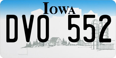 IA license plate DVO552