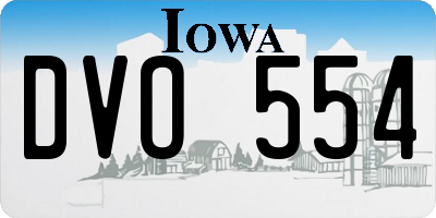 IA license plate DVO554