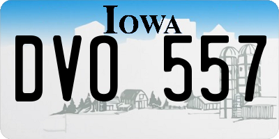 IA license plate DVO557
