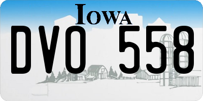 IA license plate DVO558