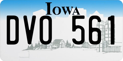 IA license plate DVO561