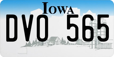 IA license plate DVO565