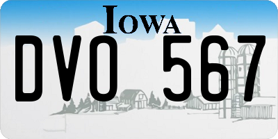 IA license plate DVO567