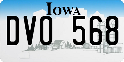 IA license plate DVO568