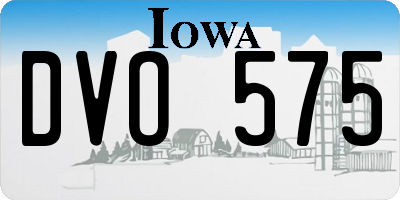 IA license plate DVO575