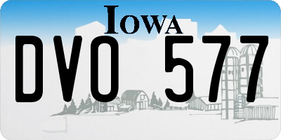IA license plate DVO577