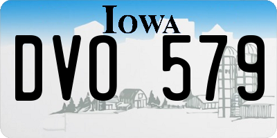 IA license plate DVO579