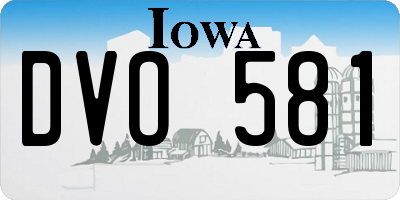 IA license plate DVO581