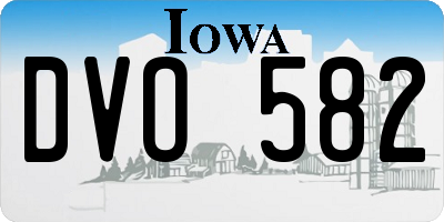 IA license plate DVO582