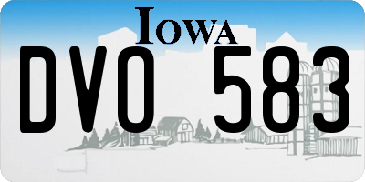 IA license plate DVO583