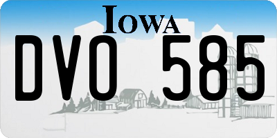 IA license plate DVO585