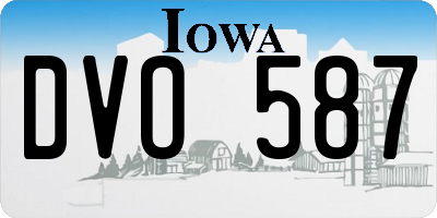 IA license plate DVO587
