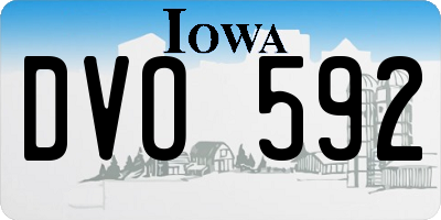 IA license plate DVO592