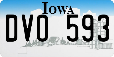 IA license plate DVO593