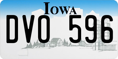 IA license plate DVO596