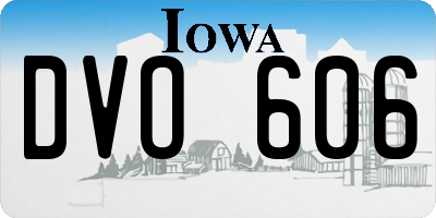 IA license plate DVO606
