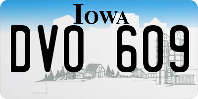 IA license plate DVO609