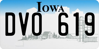 IA license plate DVO619