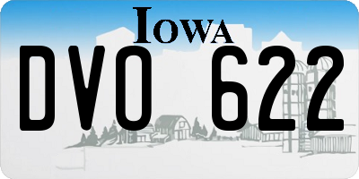 IA license plate DVO622